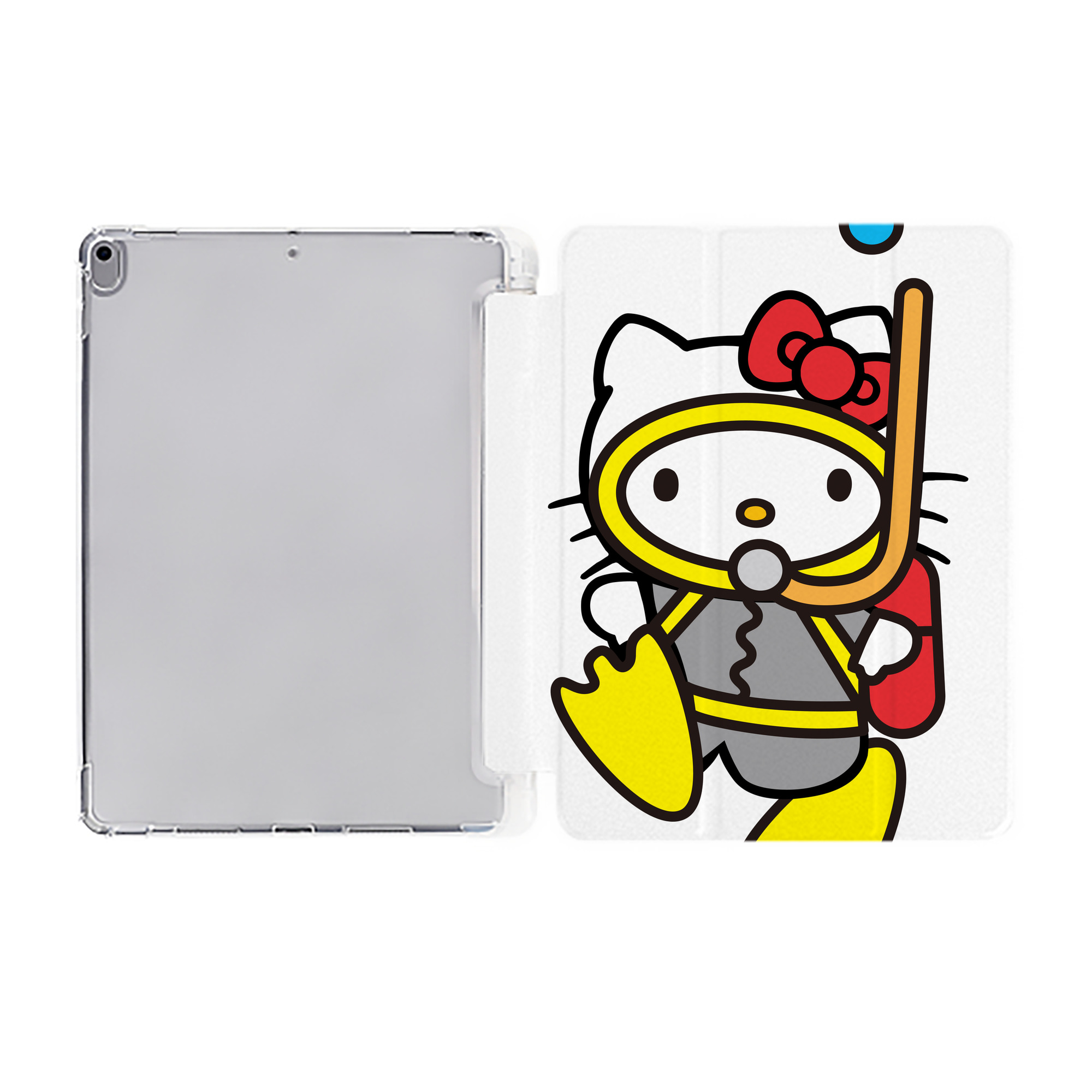 （画像用） Hello Kitty ハローキティ IPad ケース ペン収納付き 三つ折りスタンド PUレザー×シリコン 対応機種9.5/10.5/10.9インチ